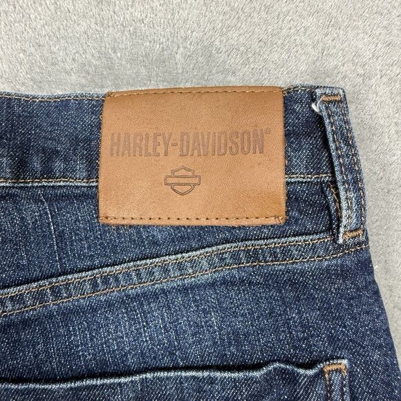 Harley Davidson Jeans Men’s 34x32 Blue Straight Leg Casual Biker Medium Wash - Picture 10 of 13